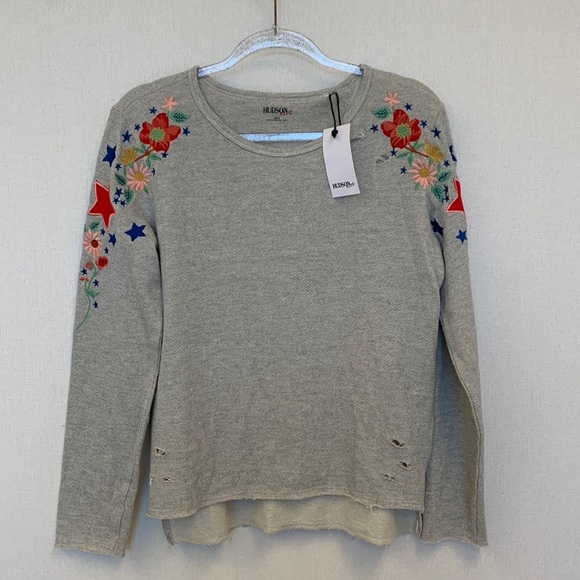 Hudson Kids Embroidered Floral Sweatshirt • Sz XL • NWT! - Picture 1 of 13